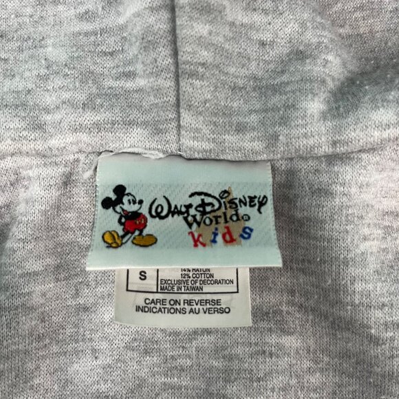 SMALL 7 Vintage Boys Walt Disney World Kids Mickey Mouse Blue Jacket Hoodie Y2K - Picture 8 of 12